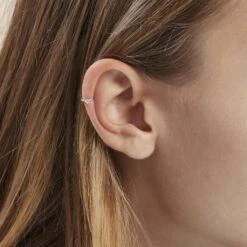 Bague D'hélix Unitaire Anass Argent Blanc Oxyde De Zirconium -Bijouterie Pas Chère FAOFBZW1WF model0