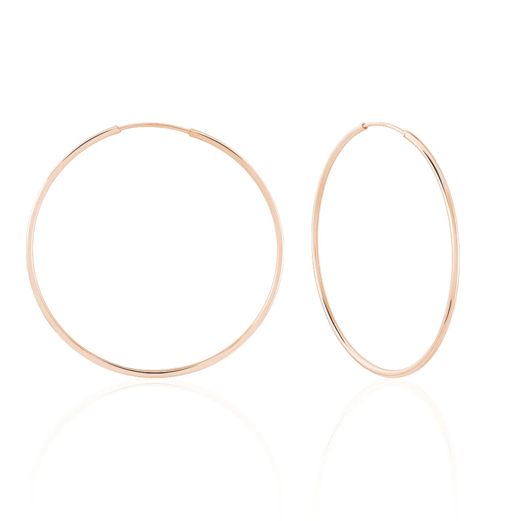 Créoles Argent Rose Olympia 1 Créoles Argent Rose Olympia