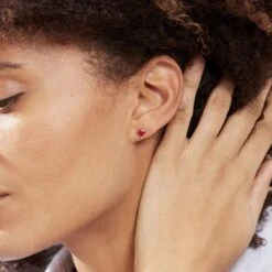 Boucles D'oreilles Kelvyn Argent Rose Oxyde -Bijouterie Pas Chère FAOFRZR008 model0