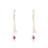 Boucles D'oreilles Pendantes Murial Argent Rose Oxyde