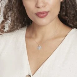Pendentif Mayliss Argent Blanc -Bijouterie Pas Chère FAPFBW0268 model0