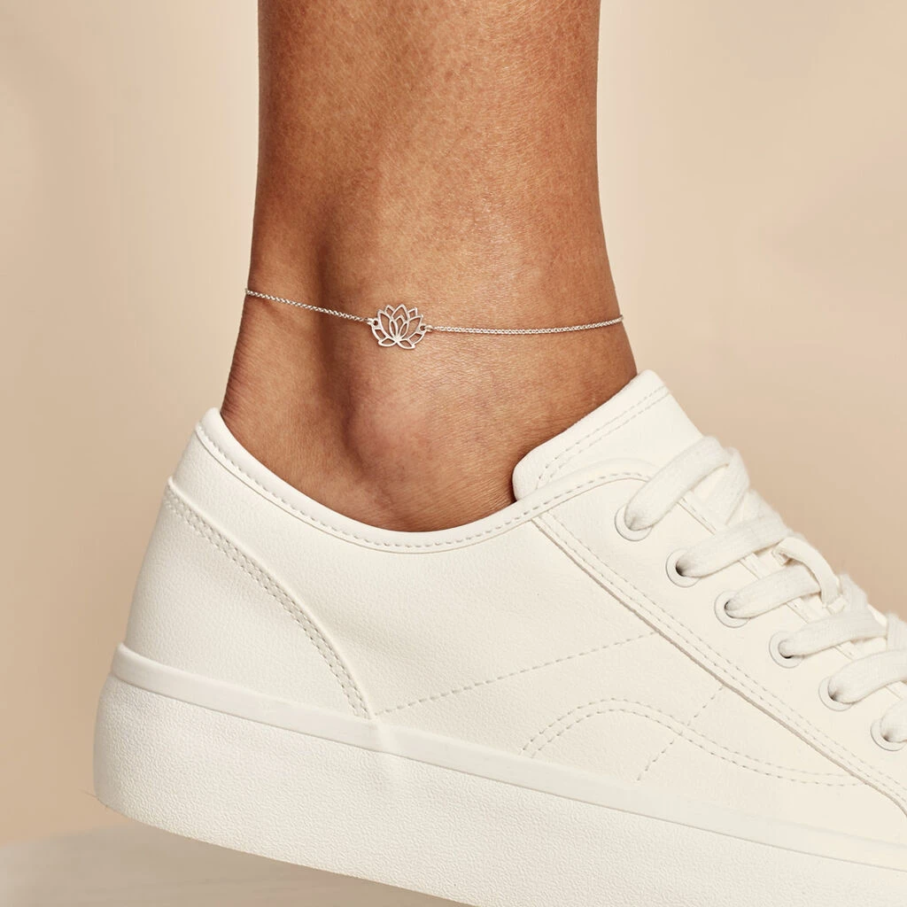 Chaîne De Cheville Maylie Argent Blanc 3 Chaîne De Cheville Maylie Argent Blanc – Image 3