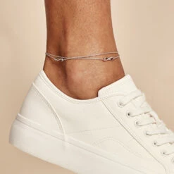 Chaîne De Cheville Noelle Argent Blanc 7 Chaîne De Cheville Noelle Argent Blanc -Bijouterie Pas Chère FAZFBW0195 model0