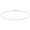 Chaîne De Cheville Cleona Maille Alternee 1/3 Argent Blanc