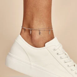 Chaîne De Cheville Azou Argent Blanc 5 Chaîne De Cheville Azou Argent Blanc -Bijouterie Pas Chère FAZFBW0271 model0