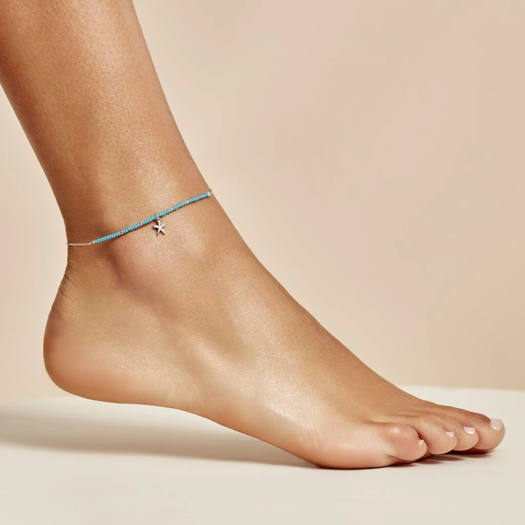 Chaîne De Cheville Argent Blanc Noga Miyuki 3 Chaîne De Cheville Argent Blanc Noga Miyuki – Image 3