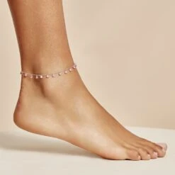 Chaîne De Cheville Carolaine Argent Blanc Oxyde De Zirconium -Bijouterie Pas Chère FAZFBZS004 model0