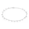 Chaîne De Cheville Carolaine Argent Blanc Oxyde De Zirconium