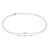 Chaîne De Cheville Aurelio Argent Blanc Oxyde De Zirconium