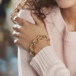 Bracelet Justinien Acier Doré -Bijouterie Pas Chère FIBFJW0284 model1