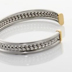 Bracelet Jonc Ouvert Acier Blanc Winnoc -Bijouterie Pas Chère FIBH2W0202 view2