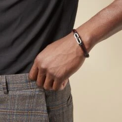 Bracelet Acier Blanc Tristan -Bijouterie Pas Chère FIBHBW0450 model1