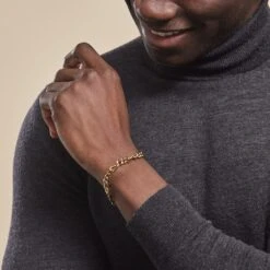 Bracelet Maille Acier Doré Virgil -Bijouterie Pas Chère FIBHJW0012 model0