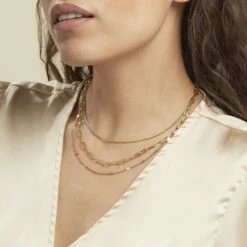 Collier Abiel Acier Doré 6 Collier Abiel Acier Doré -Bijouterie Pas Chère FICFJW0085 model0