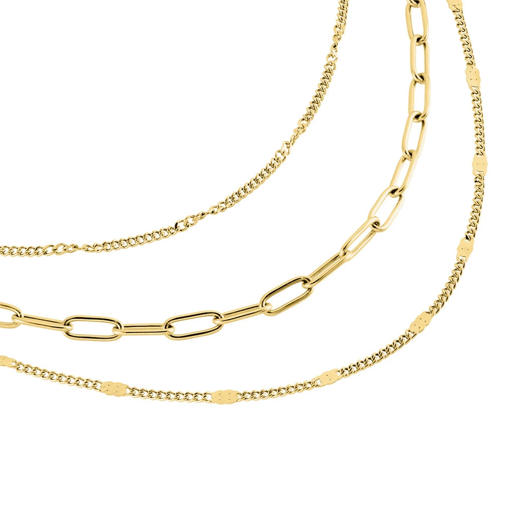 Collier Abiel Acier Doré 2 Collier Abiel Acier Doré – Image 2