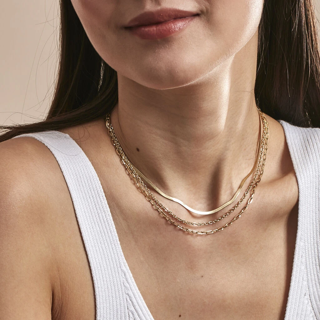 Collier Cherilyn Acier Doré 3 Collier Cherilyn Acier Doré – Image 3