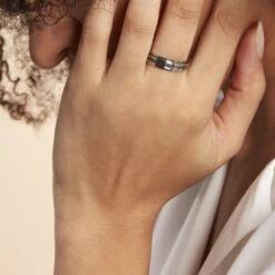 Bague Acier Blanc Lucas -Bijouterie Pas Chère FIDFBW0006 model0