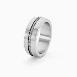 Bague Sam Acier Blanc