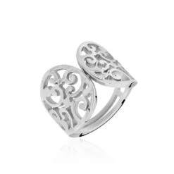 Bague Shailys Acier Blanc