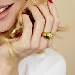 Bague Cleoria Acier Dore -Bijouterie Pas Chère FIDFJW0191 model1