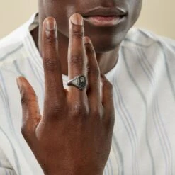 Bague Kaley Acier Blanc -Bijouterie Pas Chère FIDHBW0312 model0