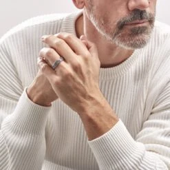 Bague Acier Blanc Gordon -Bijouterie Pas Chère FIDHBW0322 model0