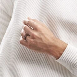 Bague Acier Noir Jakub -Bijouterie Pas Chère FIDHNW0027 model1