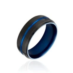 Bague Acier Noir Rick