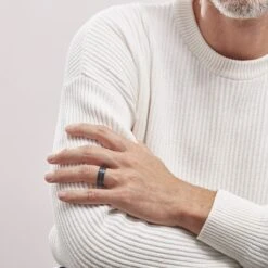 Bague Acier Noir Rick -Bijouterie Pas Chère FIDHNW0041 model0