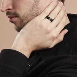 Bague Rico Acier Noir -Bijouterie Pas Chère FIDHNW0334 model0