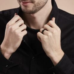 Bague Rico Acier Noir -Bijouterie Pas Chère FIDHNW0334 model1