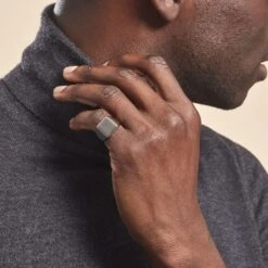 Chevaliere Acier Blanc Winebald -Bijouterie Pas Chère FIHHBW0144 model1