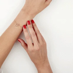 Bracelet Attrape Reves Plaque Or Jaune Pierre De Synthese -Bijouterie Pas Chère FQBFJXB124 view2