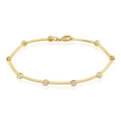 Bracelet Kaelig Plaqué Or Jaune Oxyde De Zirconium