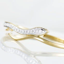 Bracelet Jonc Reyyanae Plaqué Or Jaune Oxyde De Zirconium -Bijouterie Pas Chère FQBFJZW169 view2