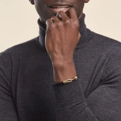 Bracelet Plaqué Or Rodolf Cuir -Bijouterie Pas Chère FQBHJW0150 model0