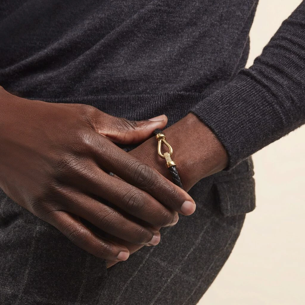 Bracelet Plaqué Or Steve Cuir 4 Bracelet Plaqué Or Steve Cuir – Image 4