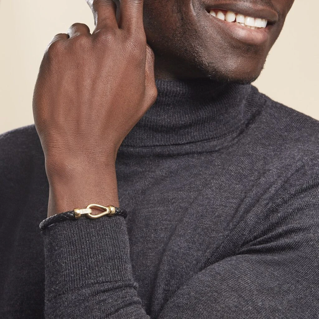 Bracelet Plaqué Or Steve Cuir 5 Bracelet Plaqué Or Steve Cuir – Image 5