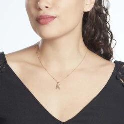 Collier Plaqué Or Jaune Lettra -Bijouterie Pas Chère FQCFJW0661 model1