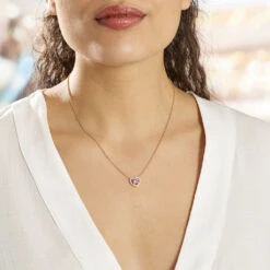 Collier Plaqué Or Jaune Alais Oxyde De Zirconium -Bijouterie Pas Chère FQCFJZS005 model0