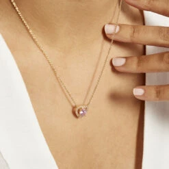 Collier Plaqué Or Jaune Alais Oxyde De Zirconium -Bijouterie Pas Chère FQCFJZS005 model1