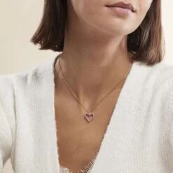 Collier Plaqué Or Jaune Fae Oxydes De Zirconium -Bijouterie Pas Chère FQCFJZS011 model0