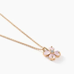 Collier Sendai Plaqué Or Jaune Oxyde De Zirconium