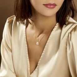 Collier Sendai Plaqué Or Jaune Oxyde De Zirconium -Bijouterie Pas Chère FQCFJZW449 model0