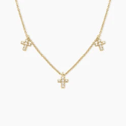 Collier Fatos Plaqué Or Jaune Oxyde De Zirconium -Bijouterie Pas Chère FQCFJZW504 view1