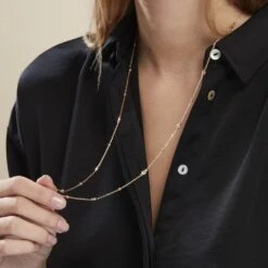 Collier Sautoir Plaqué Or Jaune Kristia Oxydes De Zirconium -Bijouterie Pas Chère FQCFJZW564 model1