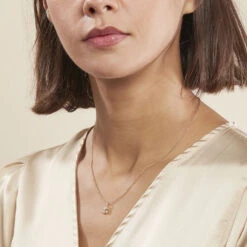 Collier Plaqué Or Jacinth Oxyde De Zirconium 6 Collier Plaqué Or Jacinth Oxyde De Zirconium -Bijouterie Pas Chère FQCFJZW566 model0