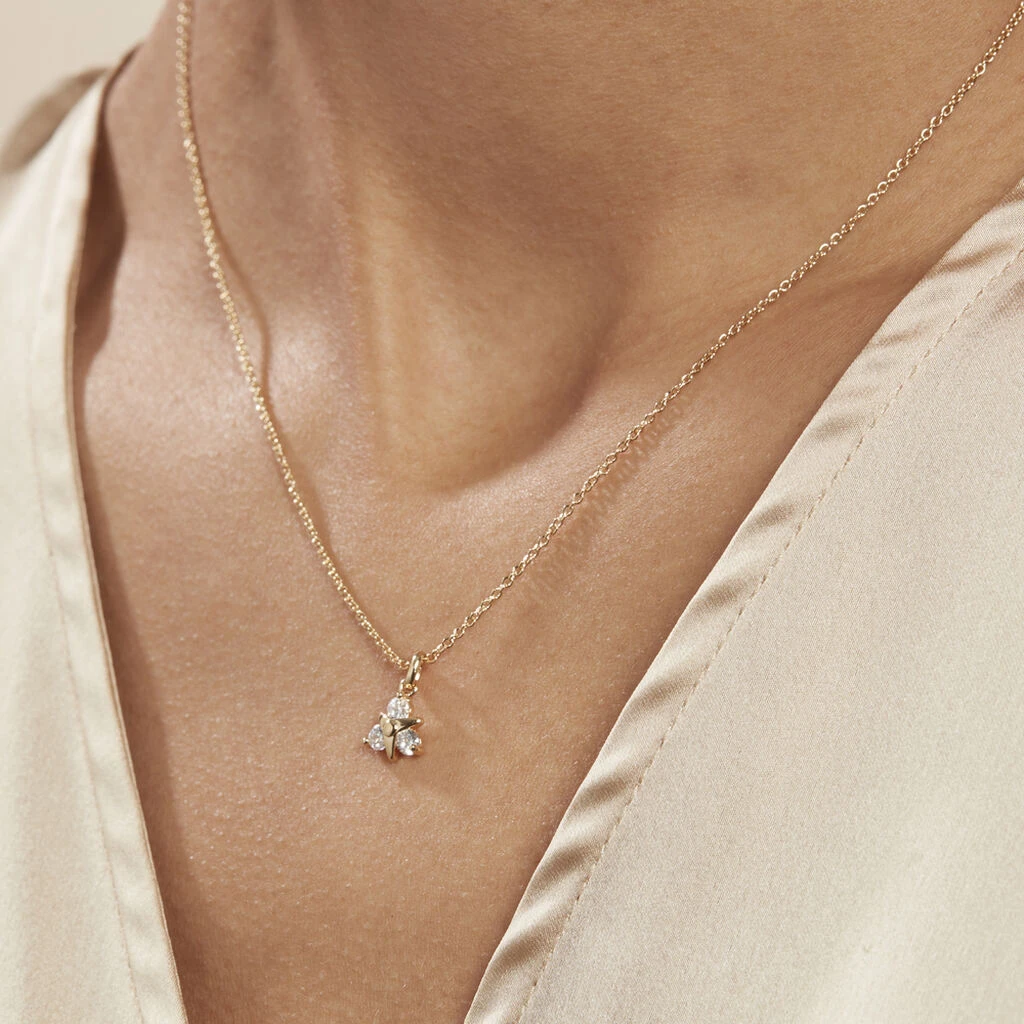 Collier Plaqué Or Jacinth Oxyde De Zirconium 4 Collier Plaqué Or Jacinth Oxyde De Zirconium – Image 4