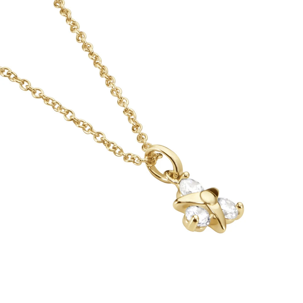 Collier Plaqué Or Jacinth Oxyde De Zirconium 2 Collier Plaqué Or Jacinth Oxyde De Zirconium – Image 2