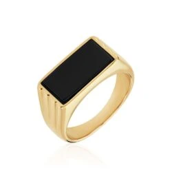 Chevalière Plaqué Hadrien Onyx